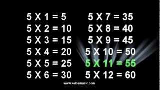 5 Times Table Song  Multiplication Memorization [upl. by Hewie]