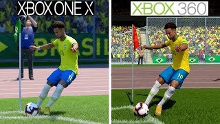 FIFA 19  Xbox One X VS Xbox 360  Graphics Comparison [upl. by Ahsinot]