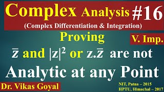 Complex Analysis 16 VImp  Analyticity of Complex Function fz [upl. by Tatiania]