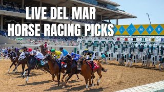 Live Del Mar Horse Racing Picks [upl. by Billy265]