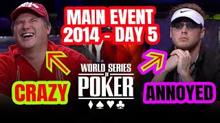 World Series of Poker Main Event 2014  Day 5  CLASH OF CHARACTERS [upl. by Florian]