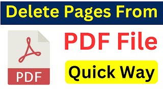 How To Delete Pages From PDF File  Remove Pages From PDF Document  Easiest Way [upl. by Zippora]