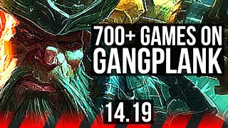 GANGPLANK vs NASUS TOP  700 games Dominating  EUNE Master  1419 [upl. by Aleakim]