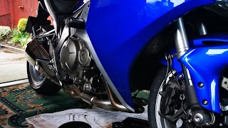 Honda Vfr 1200 Oil change tips [upl. by Lyram26]