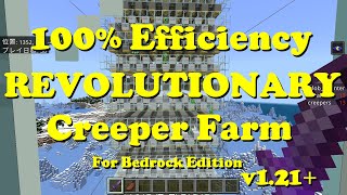 Minecraft v121 100 Efficiency Creeper Farm Over 55 stacks of gunpowderhr… A REVOLUTION [upl. by Verbenia467]