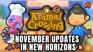 November Updates in Animal Crossing New Horizons [upl. by Sioled]