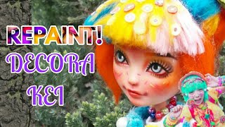 Repaint Harajuku Decora Kei Custom Doll OOAK DOLL [upl. by Aihsema]