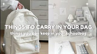 Things you should keep in your school bag bag essentials ♡ [upl. by Hanavas]