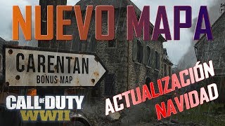 CALL OF DUTY WWII  NUEVO MAPA CARENTAN ACTUALIZACIÓN de NAVIDAD Gameplay en Español 1080p 60fps [upl. by Breanne]