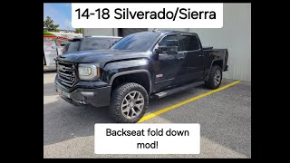 1418 Silverado Sierra backseat fold down mod [upl. by Adkins179]