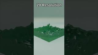 Fluid Simulation 20 vs 300 Resolution blender b3d blender3d 3d 3danimation simulation [upl. by Ferwerda300]