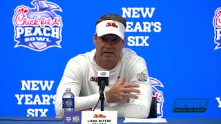 Peach Bowl Postgame Presser Ole Miss head coach Lane Kiffin Caden Prieskorn and Jared Ivey [upl. by Dihgirb]