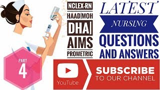 PROMETRIC NURSING EXAM PRACTICE QUESTIONS AND ANSWERSNCLEXRNHAAD DHAPROMETRICPART 4 [upl. by Antonietta]