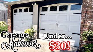 Garage Door Makeover Under 30 Magnetic Garage Hardware Give Your Home Instant Curb Appeal [upl. by Aicinod662]