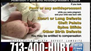 Paxil Birth Defects Lawyers for Baby Heart Problems and Spina Bifida [upl. by Ahcilef]