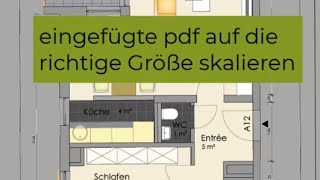 eingefügte pdfs oder Bilder maßstäblich skalieren autocad autocadlt bricscad [upl. by Anesuza]