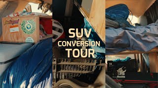 Tour of My Cozy DIY SUV Camper Compact Living on the Road [upl. by Baun]