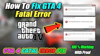 How To Fix GTA 4 Fatal Error  Fatal Error ws10 Fix  DFA Did Not Initialize Properly  100 Working [upl. by Annekcm]