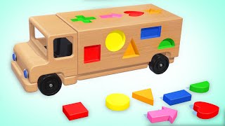 Learn Shapes for children  Wooden Truck Toy  Shapes Videos Collection for kids ⭐️ Olly the train [upl. by Ibrab]