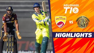 Team Abu Dhabi vs Northern Warriors  Abu Dhabi T10  Match 6  Highlights  JioCinema amp Sports18 [upl. by Riana]