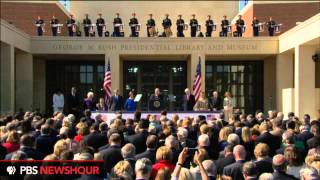 Watch all 5 Living Presidents Arrive at the Dedication of the George W Bush Presidential Library [upl. by Anatsirhc]