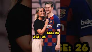 Age Comparison Between Footballers and Their WifeGirlfriend 2 💑⚽  Shorts Football [upl. by Warfield]