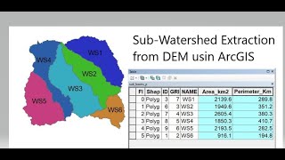 How to extract SubWatershed with geometry from DEM in ArcGIS [upl. by Hernardo]