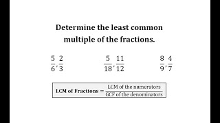 Finding the Least Common Multiple of Fractions [upl. by Aicenev]