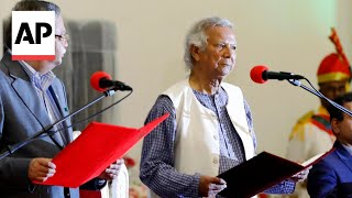 Muhammad Yunus takes helm in Bangladesh seeks peace and prepares elections [upl. by Ephrayim]