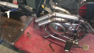 Virago 1100 Bobber exhaust [upl. by Kirit735]