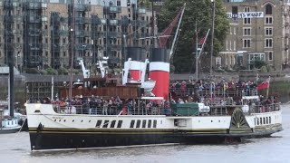 Paddle Steamer WAVERLEY in LONDON [upl. by Anniahs]