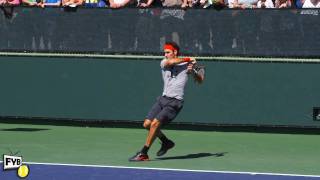 Roger Federer Point Play in Slow Motion HD  Indian Wells Pt 19 [upl. by Benedick888]