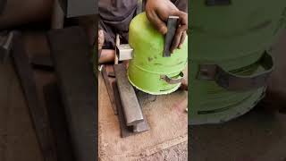 Manufacture of Iron Stoveshandmadetechwork iron working iron stove viralvideo subscribe [upl. by Robby]