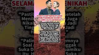 RIANTI CARTWRIGHT SAID RIBUT DENGAN SUAMI SELAMA 14 TAHUN MENIKAH news shortvideo faktaunik [upl. by Tsepmet]