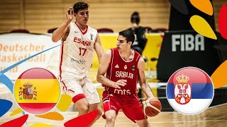 Spain v Serbia  Full Game  Class 58  FIBA U20 European Championship 2018 [upl. by Ole809]