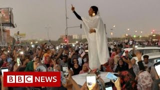 Nubian queen becomes Sudan protest symbol  BBC News [upl. by Ahsimrac]