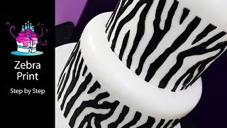 Zebra Print Cake Tutorial [upl. by Enovad]