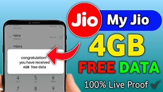 Jio 4GB Free Data Code 2024  How To Get Free Data On Jio  Jio Free Data 5G [upl. by Nodyarb]