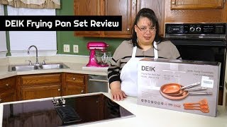 DEIK Ceramic Copper Frying Pan Set Review  Nonstick Cookware Frying Pan  Amy Learns to Cook [upl. by Nonnaehr]