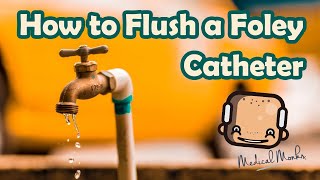 How to Flush a Foley Catheter  Medical Monks [upl. by Essej823]