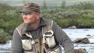 Fishing in Finland  Fly fishing for grayling in Lapland [upl. by Suoivatram835]