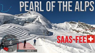 4K Skiing Saas Fee Pearl of the Alps  Round Trip via Morenia Wallis Switzerland GoPro HERO11 [upl. by Winslow952]