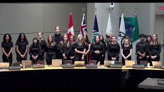 West Carleton Secondary School Vocals Music Class Sings Anthem at City Council Meeting [upl. by Nyraf]