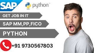 Get JOB in SAP PP MM amp FICO  Python  MySQL Training  9730567803 [upl. by Yelahs775]