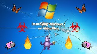 Destroying Windows 7 on VirtualBox with Vulnerable Programs [upl. by Marienthal]