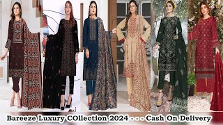 BAREEZE LUXURY COLLECTION 2024  WINTER KARANDI COLLECTION  HEAVY EMBROIDERED COLLECTION 2024 [upl. by Lehet]