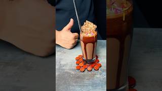 Almond Brittle Chocolate Milkshake ASMR shorts asmrfood asmrcooking milkshake asmr [upl. by Aarika244]