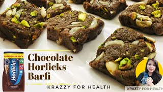 Chocolate Horlicks Barfi Recipe  Chocolate Burfi  Horlicks Barfi Recipe  Indian Sweets Recipes [upl. by Merrily969]