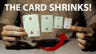 The IMPOSSIBLE Shrinking Card Magic Trick  Revealed [upl. by Giguere]