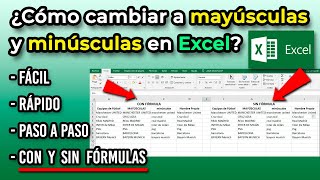 ¿Cómo cambiar minúsculas a mayúsculas en EXCEL sin formula [upl. by Ervine]